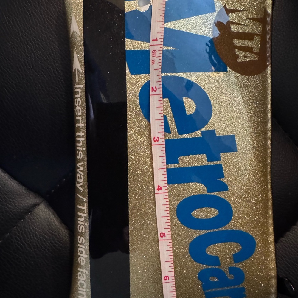 Glitter Gold and Blue MetroCard bag - Picture 4 of 5